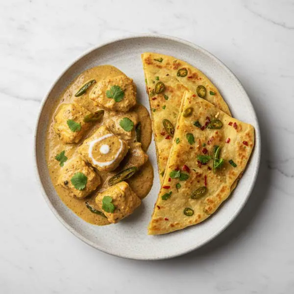 Creamy Fish Korma With Mirch Ka Paratha
